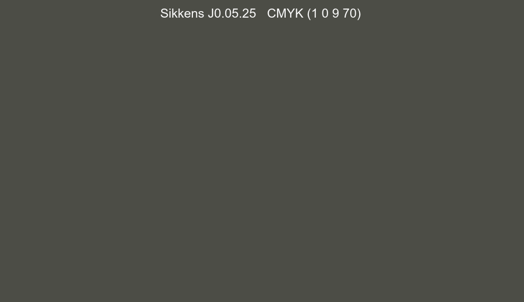 Color Sikkens J0.05.25 to CMYK (1 0 9 70) converter Color Sikkens J0.05.25 to CMYK (1 0 9 70) converter