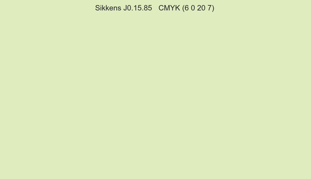 Color Sikkens J0.15.85 to CMYK (6 0 20 7) converter Color Sikkens J0.15.85 to CMYK (6 0 20 7) converter