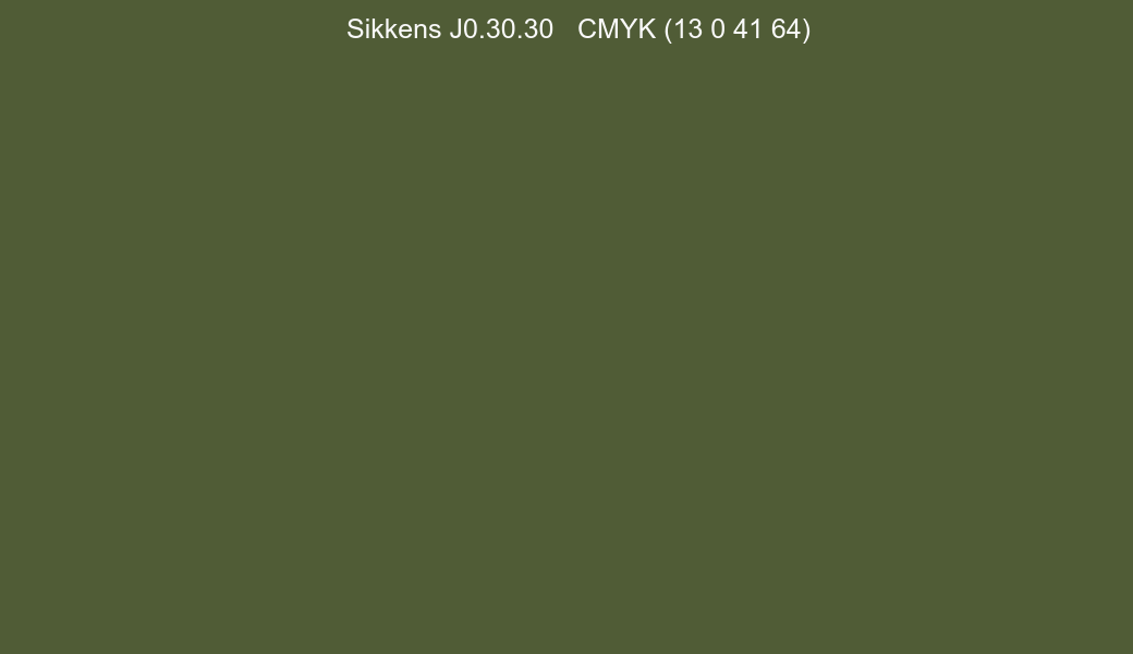 Color Sikkens J0.30.30 to CMYK (13 0 41 64) converter Color Sikkens J0.30.30 to CMYK (13 0 41 64) converter