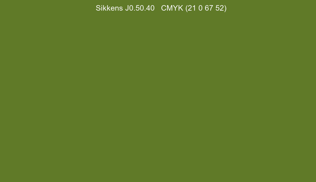 Color Sikkens J0.50.40 to CMYK (21 0 67 52) converter Color Sikkens J0.50.40 to CMYK (21 0 67 52) converter