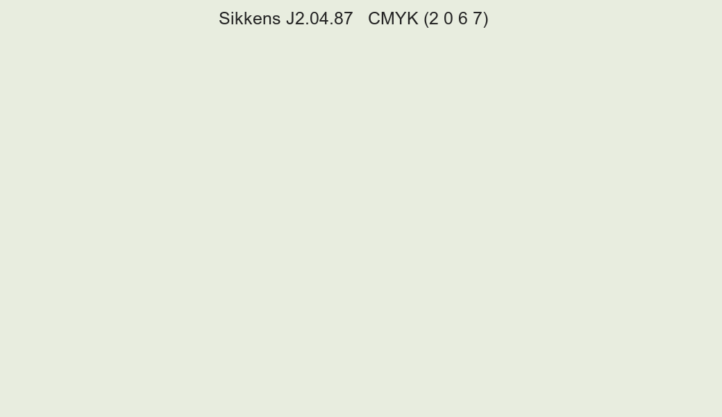 Color Sikkens J2.04.87 to CMYK (2 0 6 7) converter Color Sikkens J2.04.87 to CMYK (2 0 6 7) converter