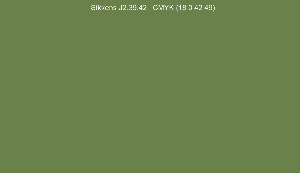 Color Sikkens J2.39.42 to CMYK (18 0 42 49) converter Color Sikkens J2.39.42 to CMYK (18 0 42 49) converter