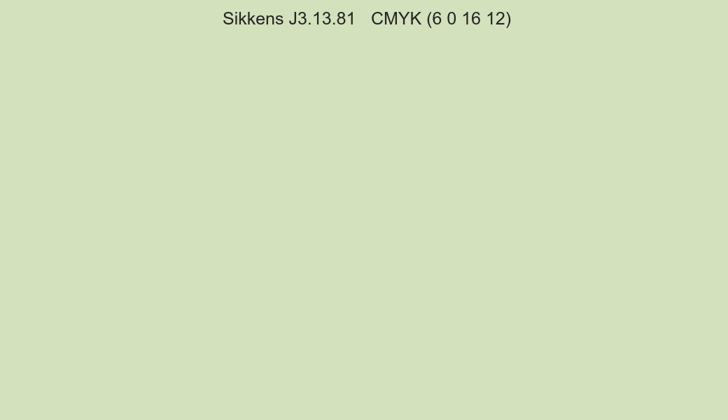 Color Sikkens J3.13.81 to CMYK (6 0 16 12) converter Color Sikkens J3.13.81 to CMYK (6 0 16 12) converter