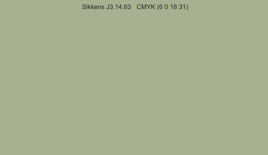 Color Sikkens J3.14.63 to CMYK (6 0 18 31) converter Color Sikkens J3.14.63 to CMYK (6 0 18 31) converter