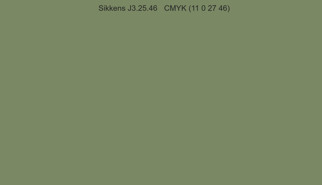 Color Sikkens J3.25.46 to CMYK (11 0 27 46) converter Color Sikkens J3.25.46 to CMYK (11 0 27 46) converter