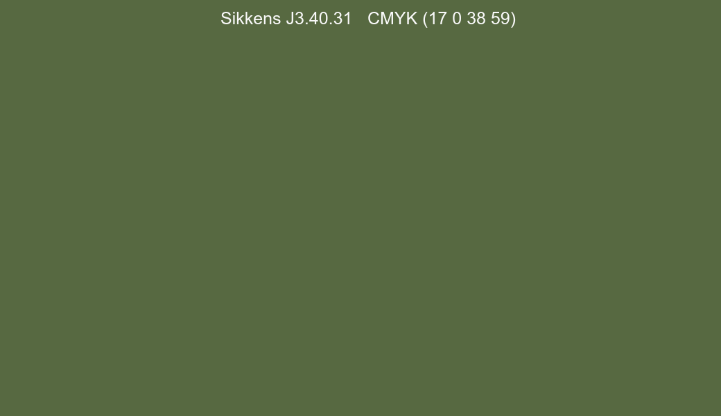 Color Sikkens J3.40.31 to CMYK (17 0 38 59) converter Color Sikkens J3.40.31 to CMYK (17 0 38 59) converter