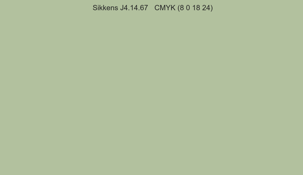 Color Sikkens J4.14.67 to CMYK (8 0 18 24) converter Color Sikkens J4.14.67 to CMYK (8 0 18 24) converter