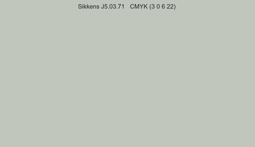 Color Sikkens J5.03.71 to CMYK (3 0 6 22) converter Color Sikkens J5.03.71 to CMYK (3 0 6 22) converter