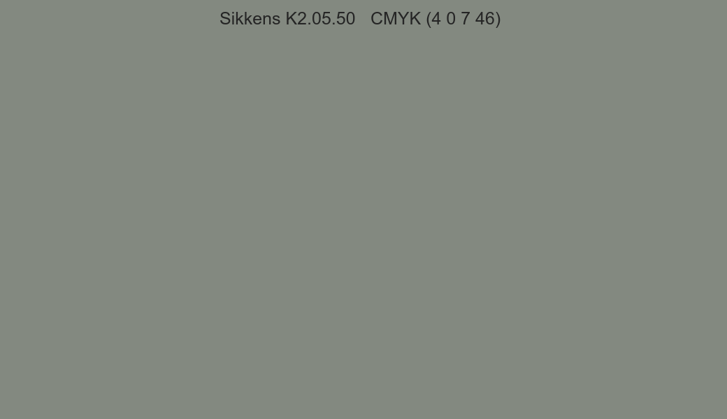 Color Sikkens K2.05.50 to CMYK (4 0 7 46) converter Color Sikkens K2.05.50 to CMYK (4 0 7 46) converter