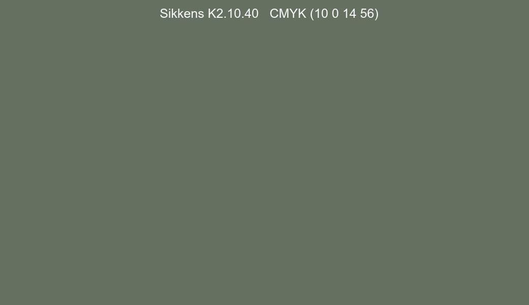 Color Sikkens K2.10.40 to CMYK (10 0 14 56) converter Color Sikkens K2.10.40 to CMYK (10 0 14 56) converter