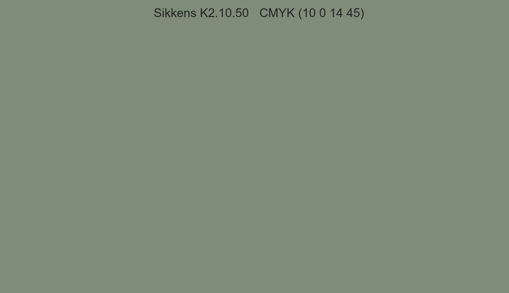 Color Sikkens K2.10.50 to CMYK (10 0 14 45) converter Color Sikkens K2.10.50 to CMYK (10 0 14 45) converter