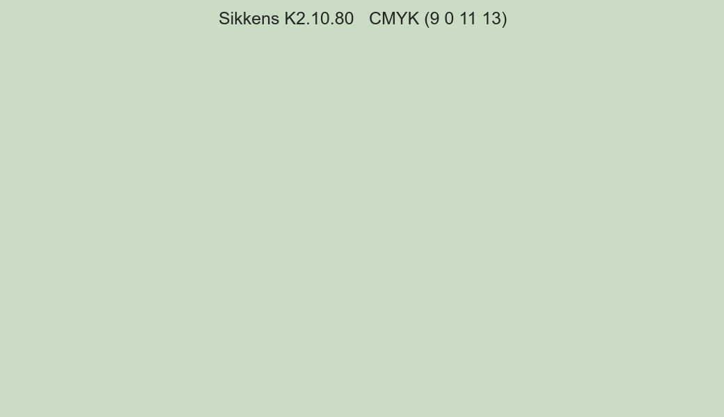 Color Sikkens K2.10.80 to CMYK (9 0 11 13) converter Color Sikkens K2.10.80 to CMYK (9 0 11 13) converter