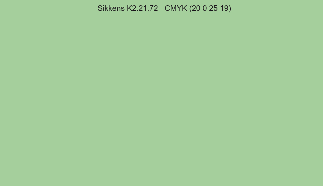 Color Sikkens K2.21.72 to CMYK (20 0 25 19) converter Color Sikkens K2.21.72 to CMYK (20 0 25 19) converter