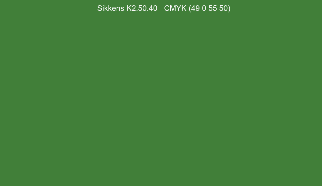 Color Sikkens K2.50.40 to CMYK (49 0 55 50) converter Color Sikkens K2.50.40 to CMYK (49 0 55 50) converter