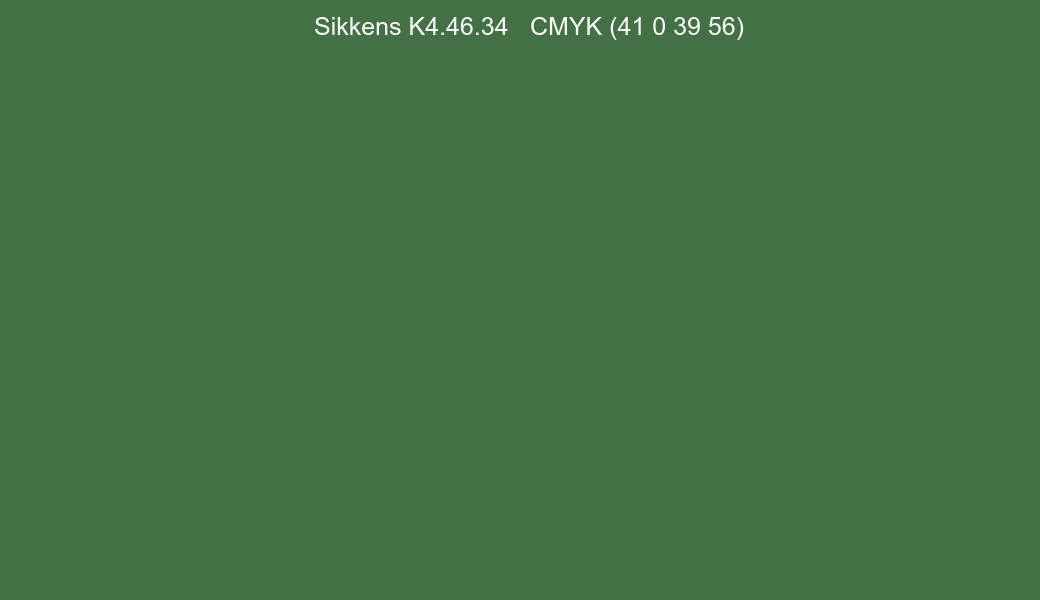 Color Sikkens K4.46.34 to CMYK (41 0 39 56) converter Color Sikkens K4.46.34 to CMYK (41 0 39 56) converter
