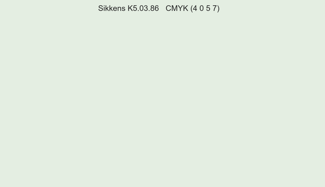 Color Sikkens K5.03.86 to CMYK (4 0 5 7) converter Color Sikkens K5.03.86 to CMYK (4 0 5 7) converter