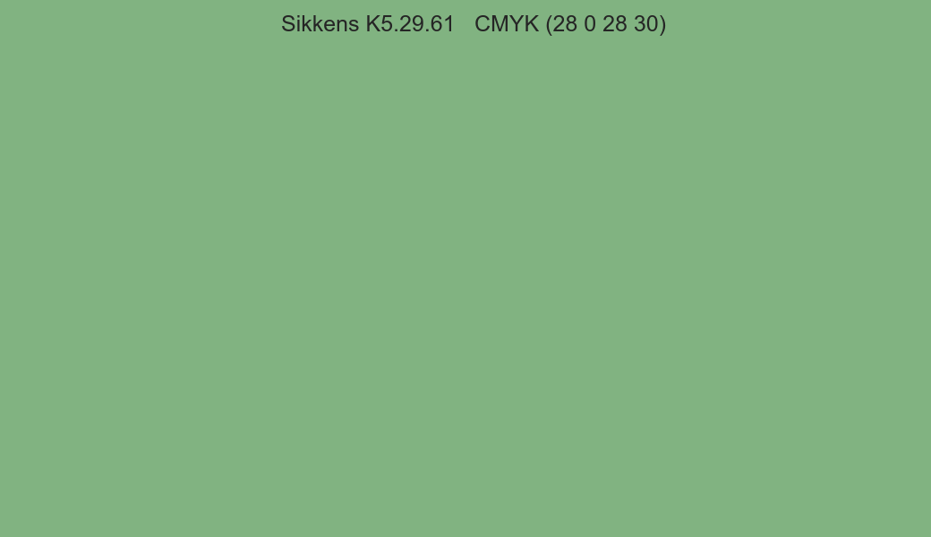 Color Sikkens K5.29.61 to CMYK (28 0 28 30) converter Color Sikkens K5.29.61 to CMYK (28 0 28 30) converter