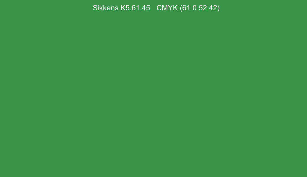 Color Sikkens K5.61.45 to CMYK (61 0 52 42) converter Color Sikkens K5.61.45 to CMYK (61 0 52 42) converter