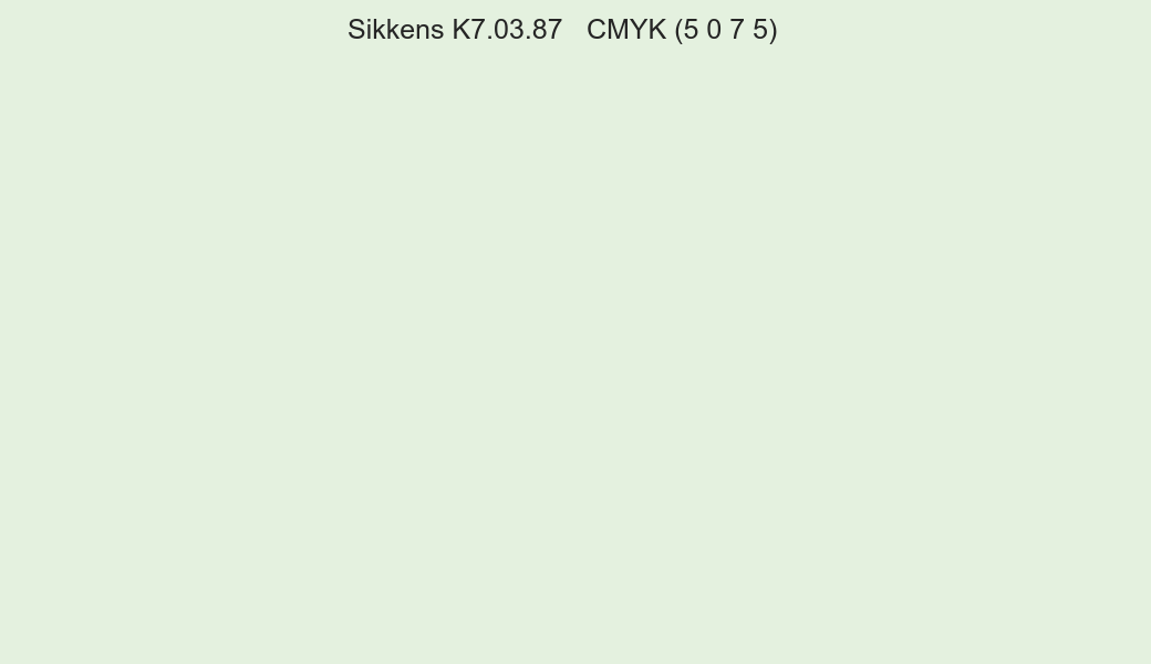 Color Sikkens K7.03.87 to CMYK (5 0 7 5) converter Color Sikkens K7.03.87 to CMYK (5 0 7 5) converter