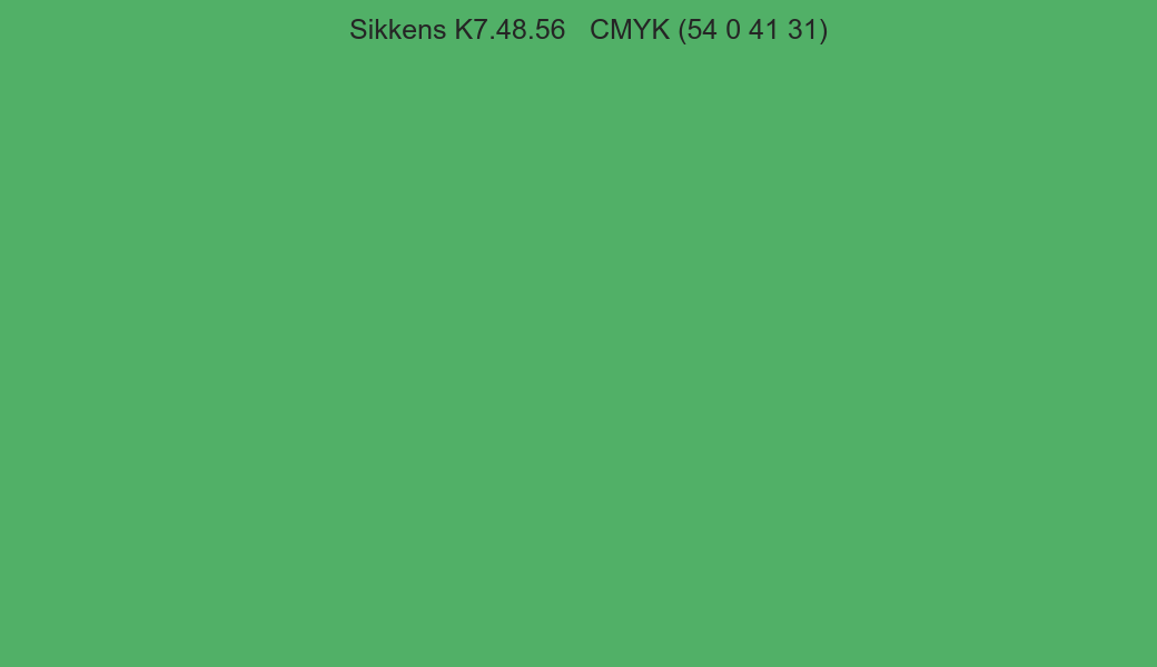 Color Sikkens K7.48.56 to CMYK (54 0 41 31) converter Color Sikkens K7.48.56 to CMYK (54 0 41 31) converter
