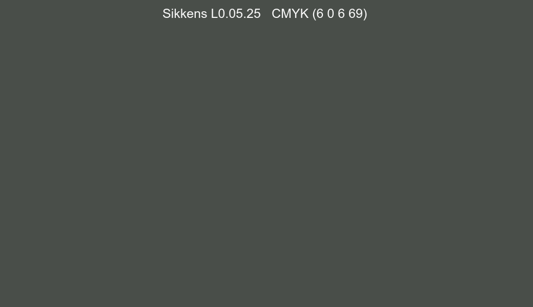 Color Sikkens L0.05.25 to CMYK (6 0 6 69) converter Color Sikkens L0.05.25 to CMYK (6 0 6 69) converter