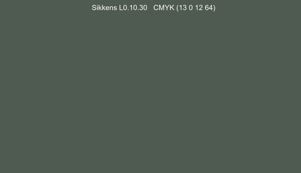 Color Sikkens L0.10.30 to CMYK (13 0 12 64) converter Color Sikkens L0.10.30 to CMYK (13 0 12 64) converter
