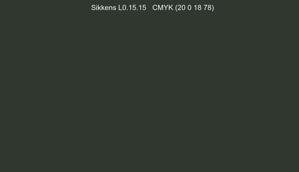 Color Sikkens L0.15.15 to CMYK (20 0 18 78) converter Color Sikkens L0.15.15 to CMYK (20 0 18 78) converter