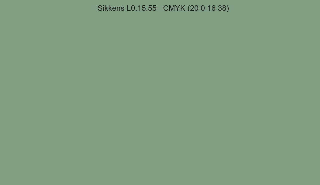 Color Sikkens L0.15.55 to CMYK (20 0 16 38) converter Color Sikkens L0.15.55 to CMYK (20 0 16 38) converter