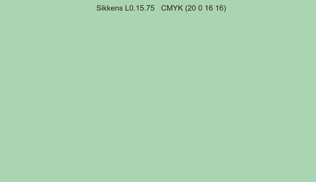 Color Sikkens L0.15.75 to CMYK (20 0 16 16) converter Color Sikkens L0.15.75 to CMYK (20 0 16 16) converter