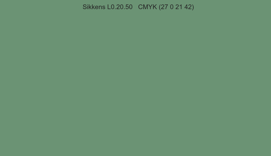 Color Sikkens L0.20.50 to CMYK (27 0 21 42) converter Color Sikkens L0.20.50 to CMYK (27 0 21 42) converter