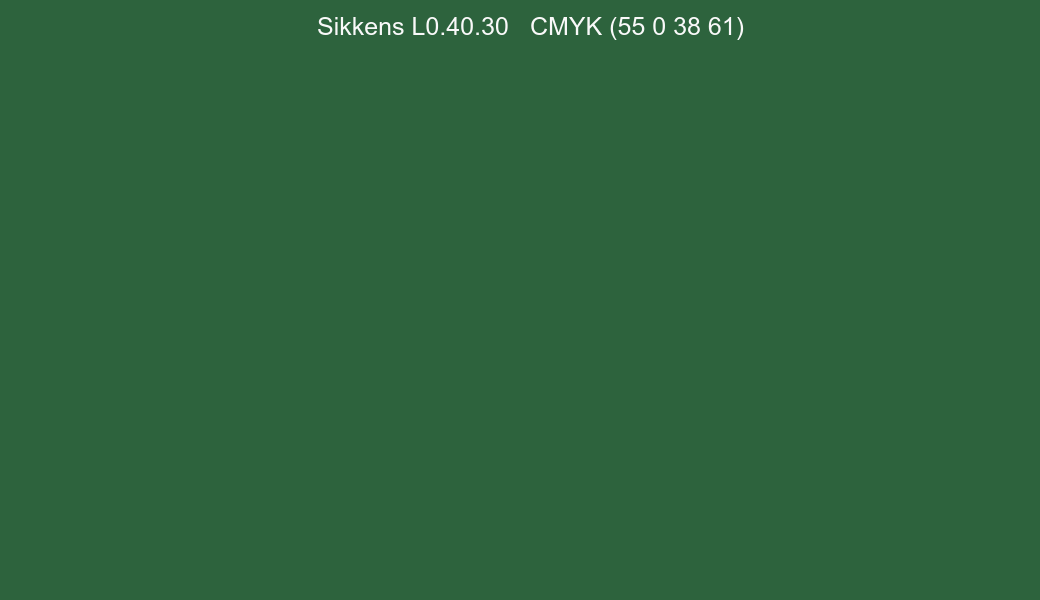 Color Sikkens L0.40.30 to CMYK (55 0 38 61) converter Color Sikkens L0.40.30 to CMYK (55 0 38 61) converter