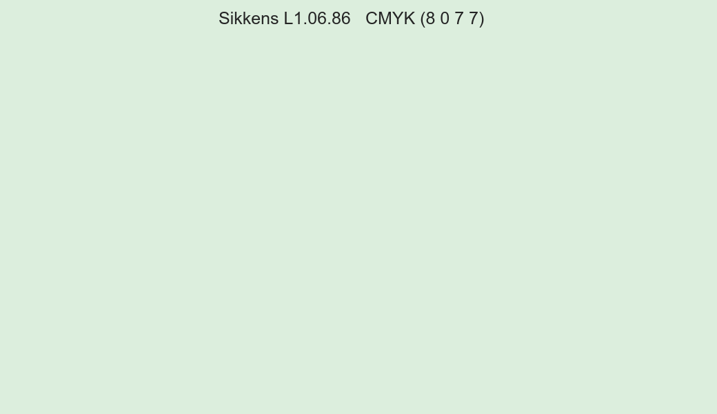 Color Sikkens L1.06.86 to CMYK (8 0 7 7) converter Color Sikkens L1.06.86 to CMYK (8 0 7 7) converter