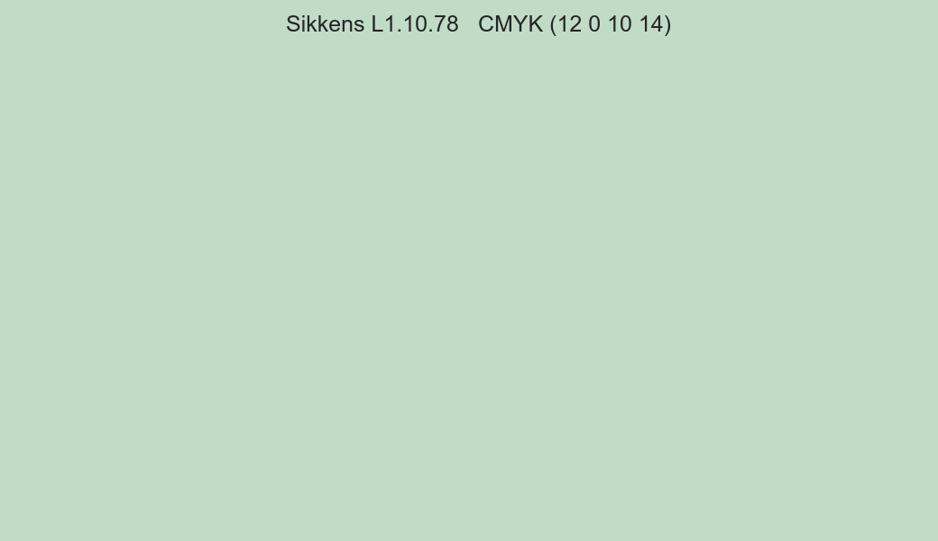 Color Sikkens L1.10.78 to CMYK (12 0 10 14) converter Color Sikkens L1.10.78 to CMYK (12 0 10 14) converter