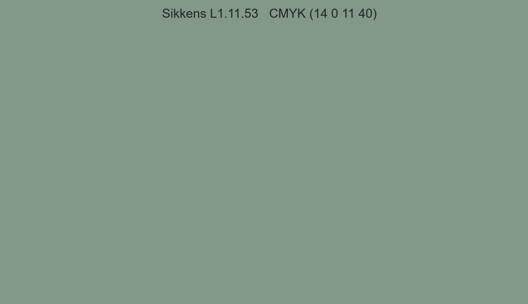 Color Sikkens L1.11.53 to CMYK (14 0 11 40) converter Color Sikkens L1.11.53 to CMYK (14 0 11 40) converter