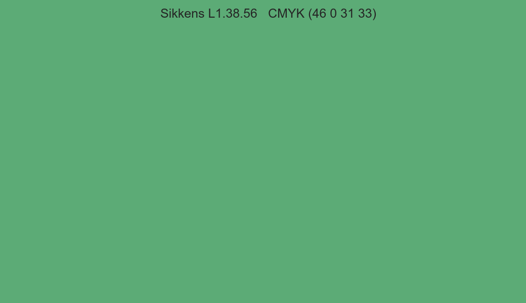 Color Sikkens L1.38.56 to CMYK (46 0 31 33) converter Color Sikkens L1.38.56 to CMYK (46 0 31 33) converter