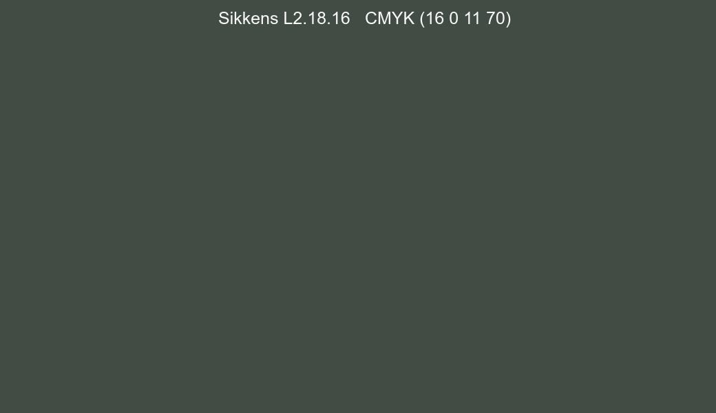 Color Sikkens L2.18.16 to CMYK (16 0 11 70) converter Color Sikkens L2.18.16 to CMYK (16 0 11 70) converter