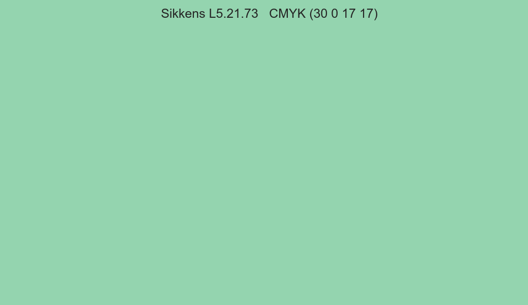 Color Sikkens L5.21.73 to CMYK (30 0 17 17) converter Color Sikkens L5.21.73 to CMYK (30 0 17 17) converter