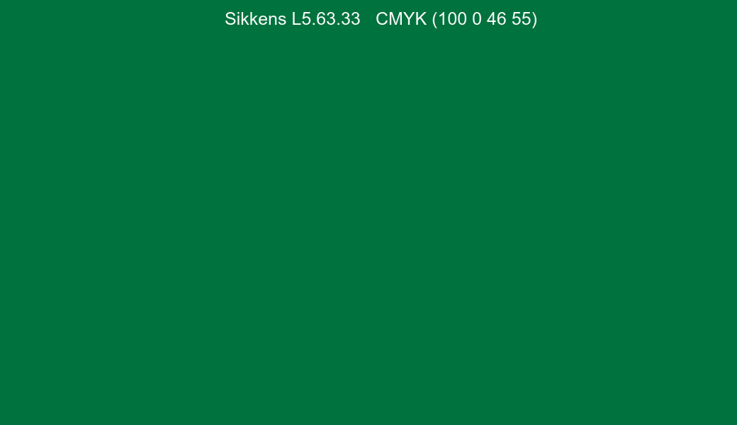 Color Sikkens L5.63.33 to CMYK (100 0 46 55) converter Color Sikkens L5.63.33 to CMYK (100 0 46 55) converter