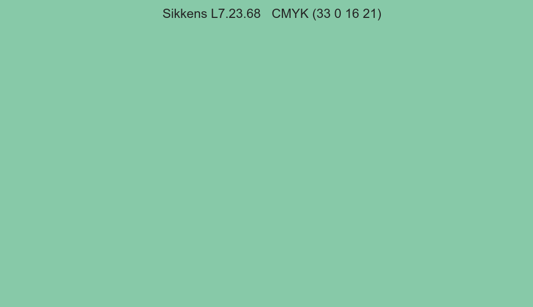Color Sikkens L7.23.68 to CMYK (33 0 16 21) converter Color Sikkens L7.23.68 to CMYK (33 0 16 21) converter
