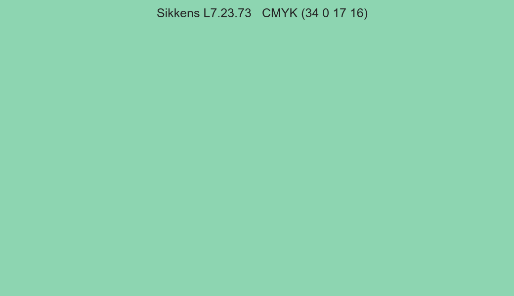 Color Sikkens L7.23.73 to CMYK (34 0 17 16) converter Color Sikkens L7.23.73 to CMYK (34 0 17 16) converter