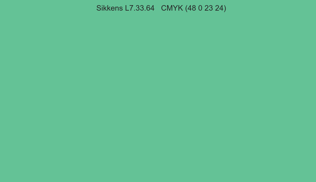 Color Sikkens L7.33.64 to CMYK (48 0 23 24) converter Color Sikkens L7.33.64 to CMYK (48 0 23 24) converter