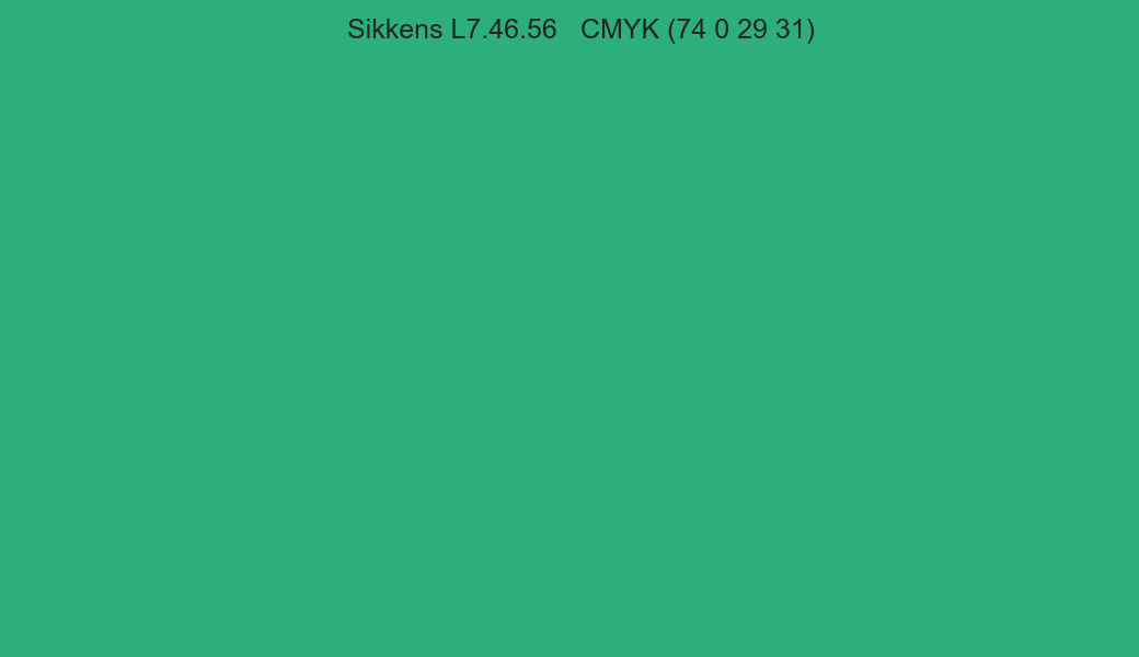 Color Sikkens L7.46.56 to CMYK (74 0 29 31) converter Color Sikkens L7.46.56 to CMYK (74 0 29 31) converter