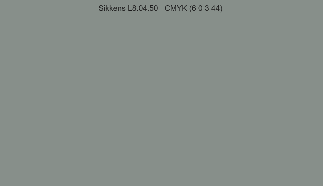 Color Sikkens L8.04.50 to CMYK (6 0 3 44) converter Color Sikkens L8.04.50 to CMYK (6 0 3 44) converter
