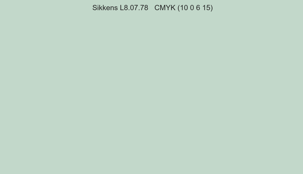 Color Sikkens L8.07.78 to CMYK (10 0 6 15) converter Color Sikkens L8.07.78 to CMYK (10 0 6 15) converter