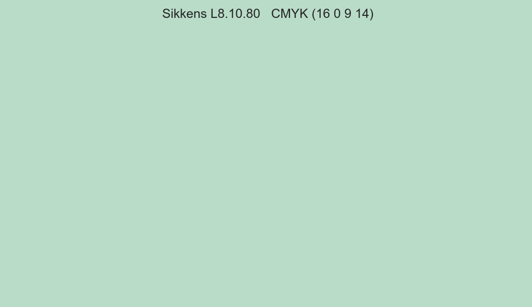 Color Sikkens L8.10.80 to CMYK (16 0 9 14) converter Color Sikkens L8.10.80 to CMYK (16 0 9 14) converter