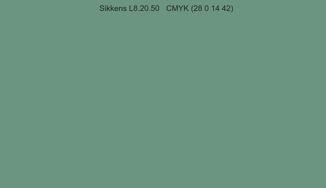 Color Sikkens L8.20.50 to CMYK (28 0 14 42) converter Color Sikkens L8.20.50 to CMYK (28 0 14 42) converter