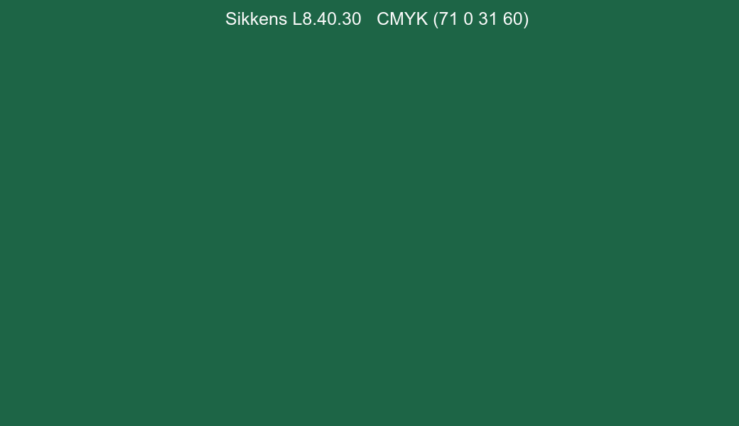 Color Sikkens L8.40.30 to CMYK (71 0 31 60) converter Color Sikkens L8.40.30 to CMYK (71 0 31 60) converter