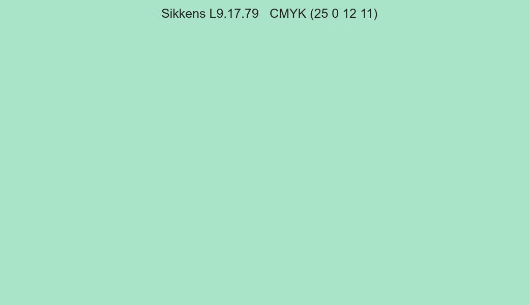 Color Sikkens L9.17.79 to CMYK (25 0 12 11) converter Color Sikkens L9.17.79 to CMYK (25 0 12 11) converter