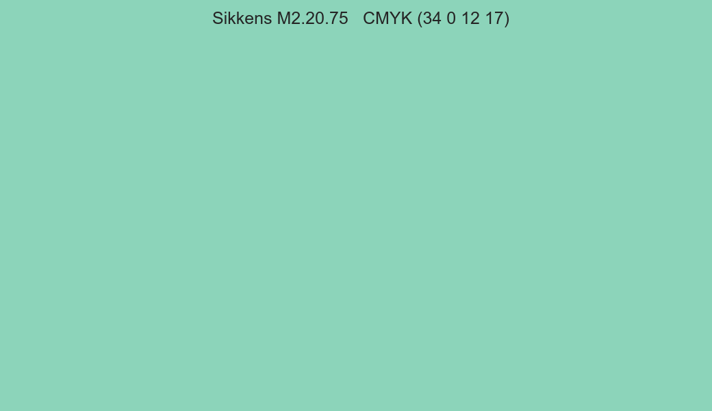 Color Sikkens M2.20.75 to CMYK (34 0 12 17) converter Color Sikkens M2.20.75 to CMYK (34 0 12 17) converter