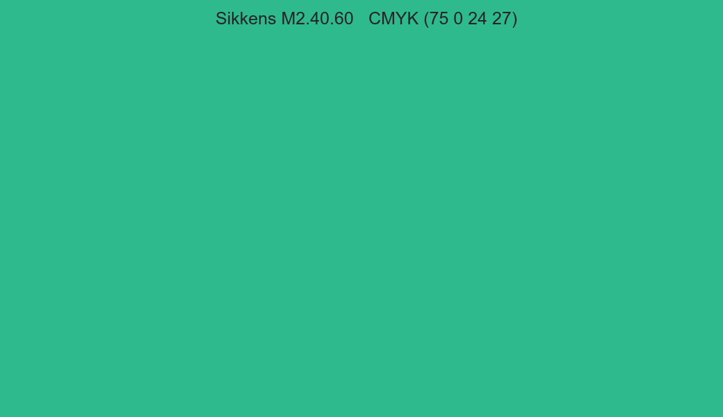 Color Sikkens M2.40.60 to CMYK (75 0 24 27) converter Color Sikkens M2.40.60 to CMYK (75 0 24 27) converter